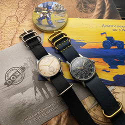 Rare Vintage soviet wrist watch Pobeda 1 MChz 1950s + Zim Aviator