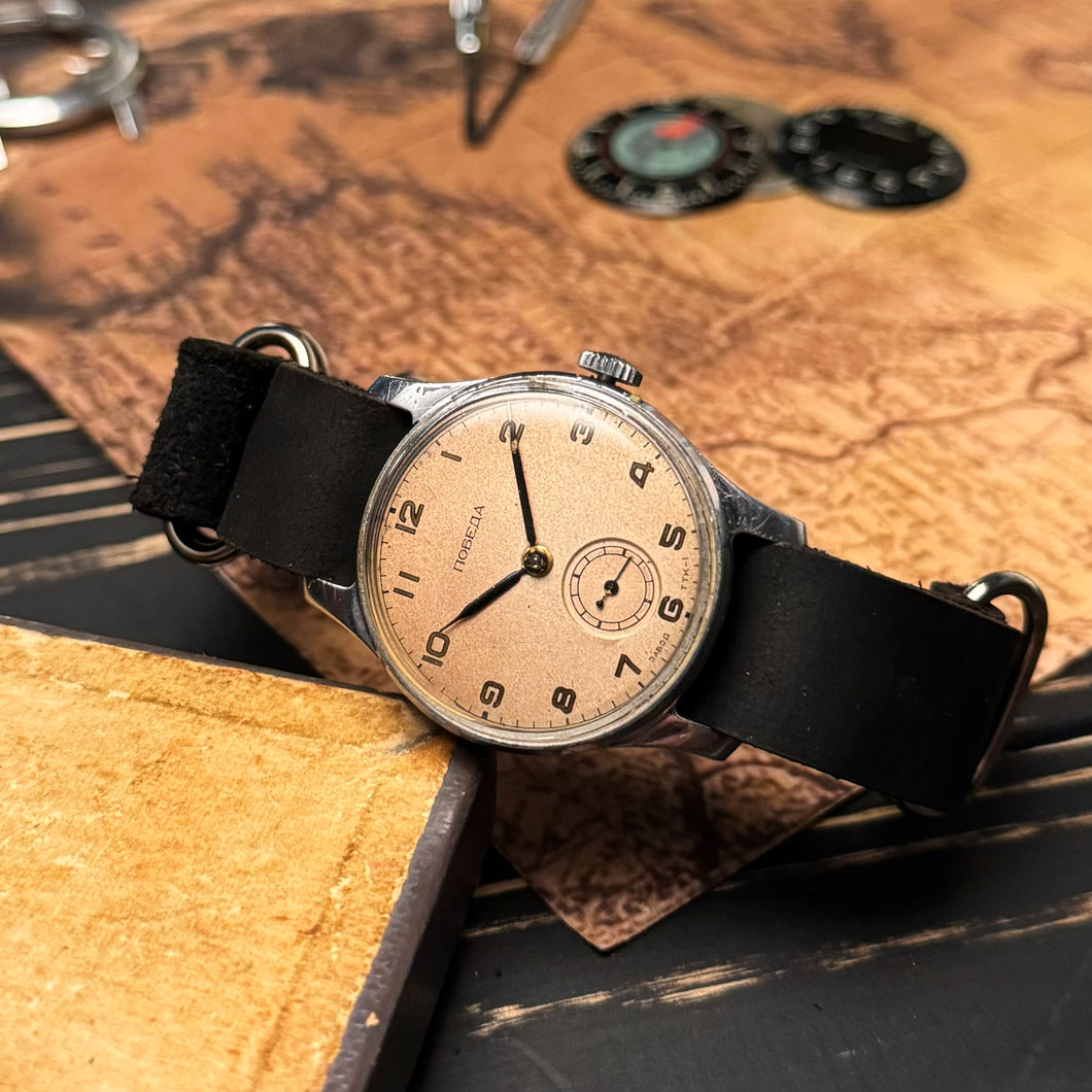 Vintage soviet wrist watch Pobeda TTK-1 2Q 1954