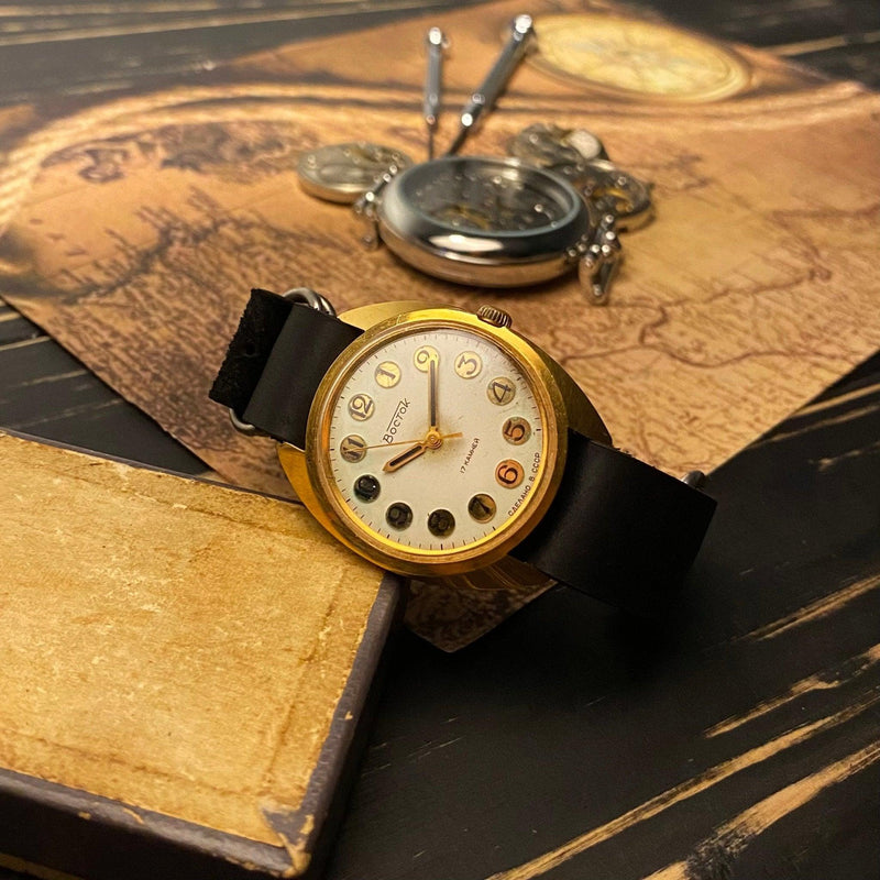 Vintage Soviet USSR men's "East" ( "WOSTOK") wrist watch 1970s - Sputnik1957